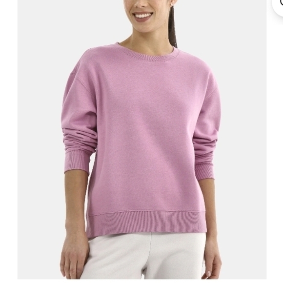 a new day Sweaters - A New Day Women's Athletic Crew Neck Sweatshirt Light Pink